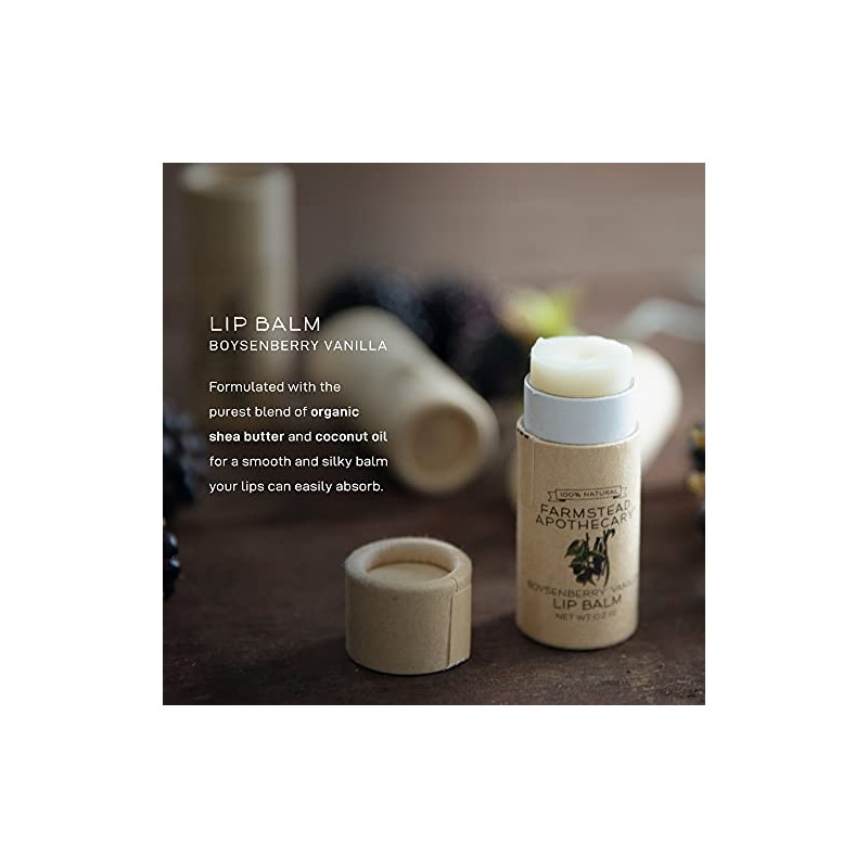Farmstead Apothecary Lip Balm (Boysenberry Vanilla, 2 Pack)