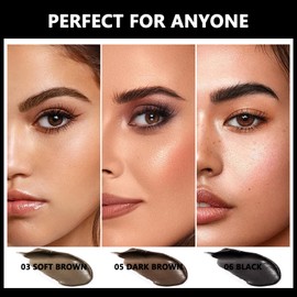 Anglicolor Eyebrow Stencil, Long Lasting Eyebrow Stamp, Waterproof Eyebrow Gel, Highly Pigmented Eyebrow Gel, Suitable for Daily Use (06 Black)