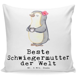 Mr. & Mrs. Panda Decorative cushion mother-in-law gift, sofa cushion, mother-in-law, pillow, gift idea, thank you, married, cushion