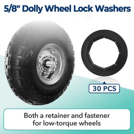30 Pcs 5/8 Push Nut, Dolly Wheel Lock Washer Fits 5/8" Dolly Axle Rods and Most Dolly Axle Rods, Push Nuts for Dolly with Oiled Phosphate Finish