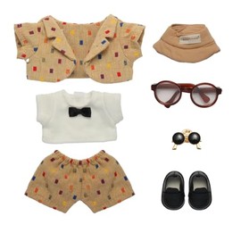 17CM Collectible Doll Clothes.17cm Mini Doll Clothing Set.Exquisite Handmade.Suitable for Small Collectible Dolls.Multiple Styles Available (Dresses/Casual Wear/Holiday Outfits) (NO Doll) (Style F)