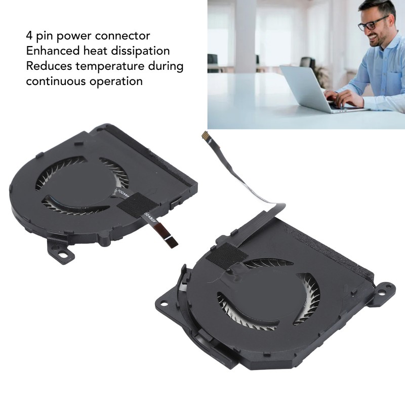 2pcs Laptop Cooling Fan Professional Replacement Cooler Fan Compatible for