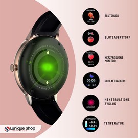 LUNIQUESHOP LSWATCH Men's Smartwatch with Phone Function 1.6 Inch HD Temperature, Blood Oxygen, Voltage Heart Rate Pedometer Heart Rate Monitor Sleep Monitor SPO2, 2 Wristbands iOS Android Black
