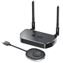 Wireless HDMI Transmitter and Receiver, Wireless HDMI Dongle Extender Adapter for HDMI Signals from Laptop, PC, Smartphone, Tablet to Display on HDTV, Monitor or Projector