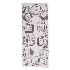 Nishikawa Snoopy Face Towel, 13.4 x 31.5 inches (34 x 80 cm), Washable, 100% Cotton, Soft with No Twist Yarn, Gauze Fabric, Non-Twisted Pile Friends, Peanuts GANG, Made in Japan, Made in Imabari,