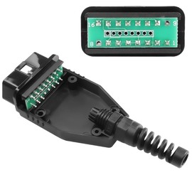 YACSEJAO 2PCS Car OBD2 16 Pin Connector OBDII 16 Pin Male Wiring Plug Adapter DIY OBDII PCB Diagnostic Tool with Screw & Shell for Car Truck OBD2 Connector