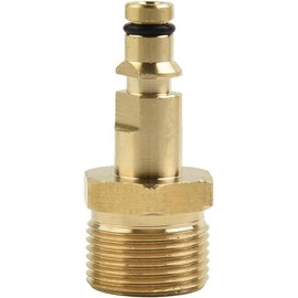 Gold M22 Pressure Washer Male to Quick Connect Hose Adapter Solid Brass Inlet and K Series Output Coupling Fits for Kärcher for Nilfisk for Bosch Outdoor Electric Garden Tools