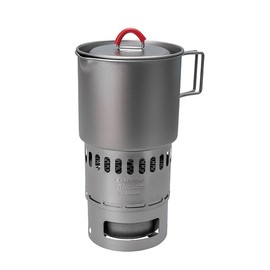 Evernew Titanium Lightweight Camping Mug Pot Stove Set, 500