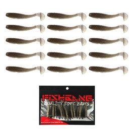 Seavey Soft Lures，Paddletail Swim Baits，Saltwater Lures White，Soft Baits，15PCS，2/3 Inches，Soft Plastics for Bass Fishing，Paddle Tail Swimbaits
