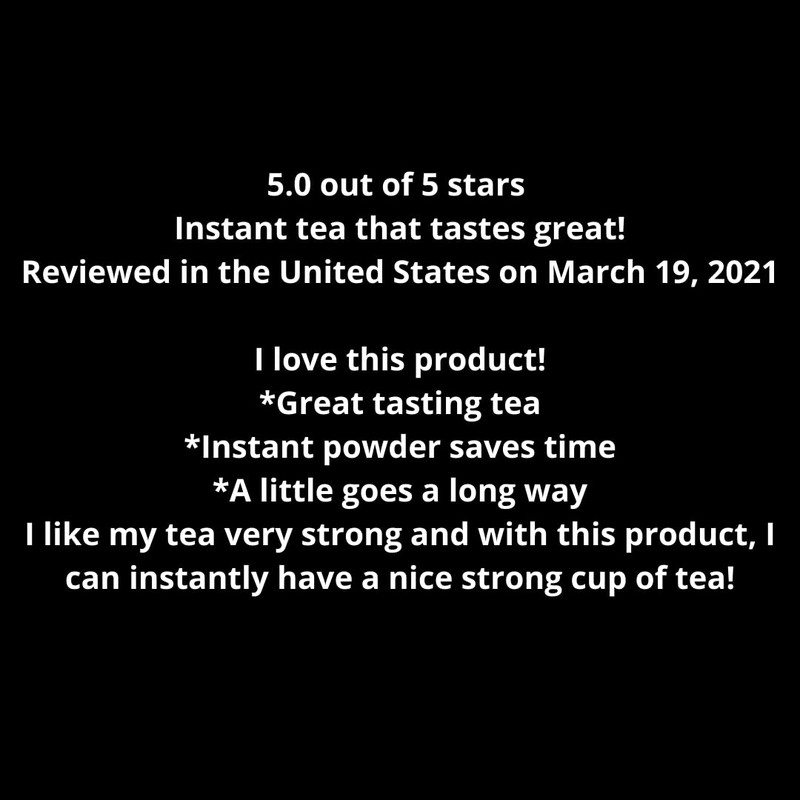 Civilized Coffee Instant Assam Black Tea Powder for Hot Tea,