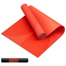 HAPBEAR Extra Large Yoga Mat (84''×30'') - 1/3'' Thick Double-Sided PVC Non-Slip Exercise Mat with High Rebound Cushioning, Dual-Side Usable for Home Gym, Yoga, Pilates & Workouts -Orange