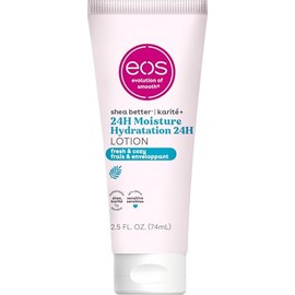 eos 24H Moisture Travel Body Lotion- Fresh & Cozy, Travel Size Essential, Toiletries, Mini Body Lotion, 2.5 fl oz