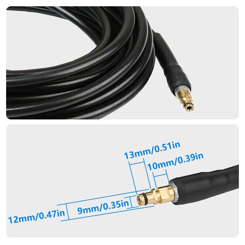 Xynovia 20M/64FT Replacement Pressure Washer Hose, High-Pressure Quick Connect Hose