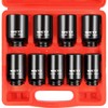 WETT 1/2" Drive Deep Large Impact Socket Set, 9-Piece Spindle