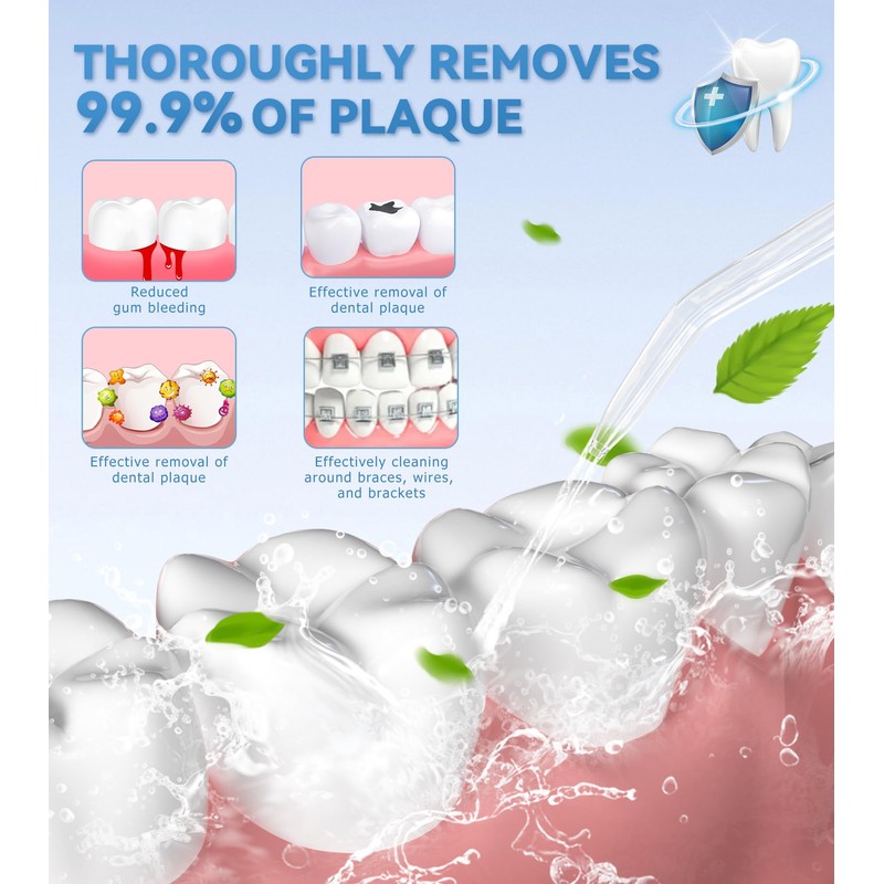 HEYAXA Water Dental Flosser for Teeth Cleaning with 1000ML Large