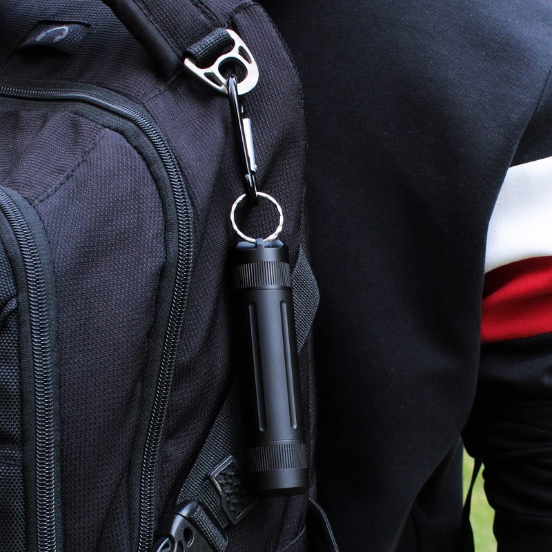Aluminium Alloy Air-Tight EDC Accessory Case, Pill Fob Capsule Keychain,