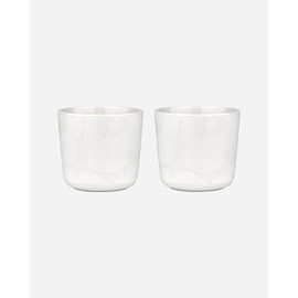 Marimekko Oiva Unikko Stoneware Dinnerware 200 ml, White