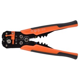 HuLuHouse Pinza Pelacables AutomáTica, 8 Pulgadas 1547 USO Rudo Herramienta de Pelado de Cables para Pelar Cables, Cortar, Crimpar (Naranja)