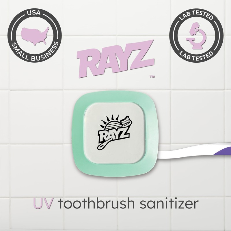 Rayz UV-C Toothbrush Sanitizer | Portable & Rechargeable | 99.9%