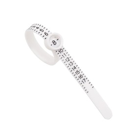 LICQIC US Ring Sizer Measure, Ring Measurement Tool US Sizes, Wedding Ring Sizer, with Magnifying Glass Adjustable Ring Measurement Tool For Men and Women For US Sizes1 to 17, White, 10 Pcs