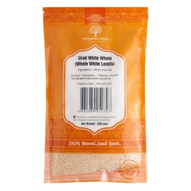 BanyanTree Foods Whole White Urad Dal | Urid Dal | Urad Dal Gota| White Lentils 500g~All Natural, Indian Origin | Unpolished | Vegan | Non-GMO | No Salt or fillers