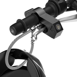 MACHSWON Motorcycle Lock & Helmet Lock Combo, Anti Theft Brake Lock for Motorcycle Bike ATV Scooter