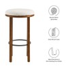 Modway Fable 30 Inch Backless Wood Bar Stools Set of
