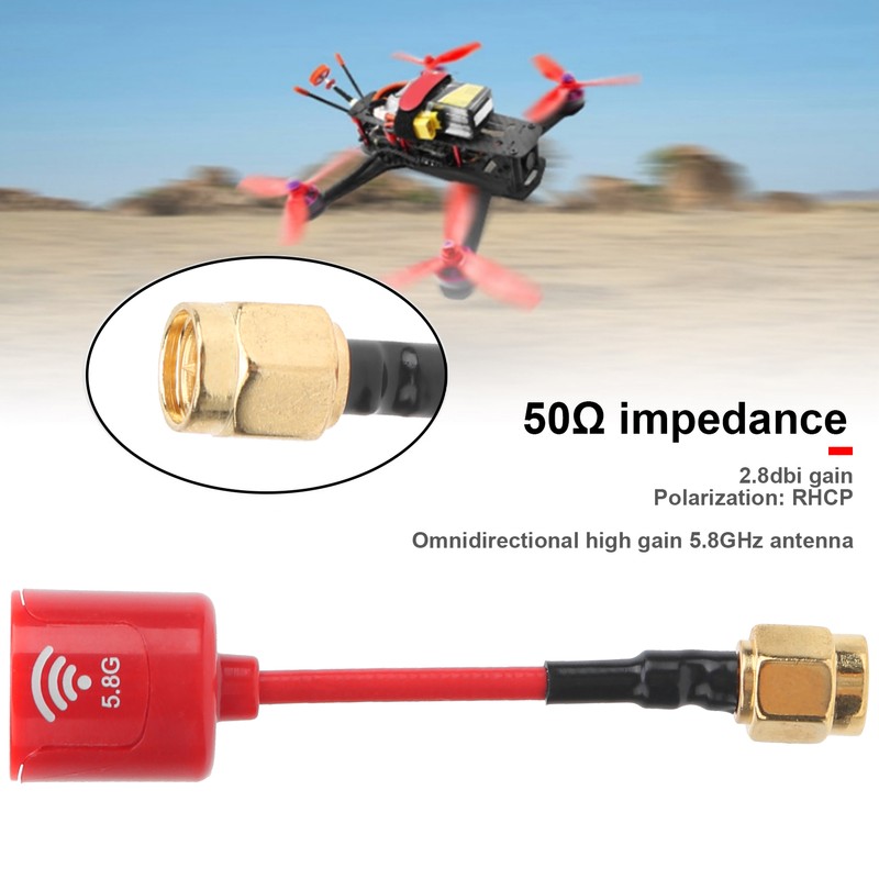Professional 5.8GHZ 2.8dbi Antenna Signal Gain Antenna Accessory for FPV