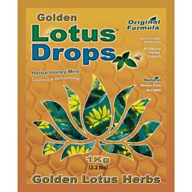 Golden Lotus Drops Original Formula. Soothing Herbal Honey Mint Lozenge. (1 Kilo)