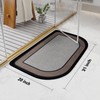 YDKGL Half Circle Bath Mat,Thin Bathroom Rugs Fit Under Door