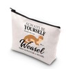 Weasel Canvas Makeup Bag Weasel Lovers Gift Weasel Themed Animal