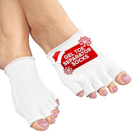 Gel Toe Separator Socks for Women – Gel Toe Compression Socks – Relaxation, Comfortable for Bedtime, Separators for Pedicure & Moisturizing, Fits US Sizes 6-10, Soft Cotton, Long-Lasting Design