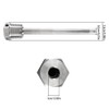 2 pieces 8 x 100 mm stainless steel immersion sleeve,
