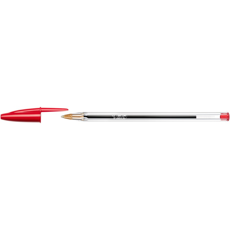 BIC Cristal Xtra Smooth Ballpoint Pen, Medium Point (1.0mm), Red,