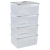 Eagrye 15 L Rectangular Plastic Clear Airtight Food Storage Containers