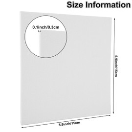 YOUNTHYE 24PCS White Canvas Board 6x6 inch Art Canvas Boards Blank Painting Canvas Bulk 100% Cotton Canvas Panels Paint Canvases for Painting Blank Canvas Boards for Oil & Acrylic Painting