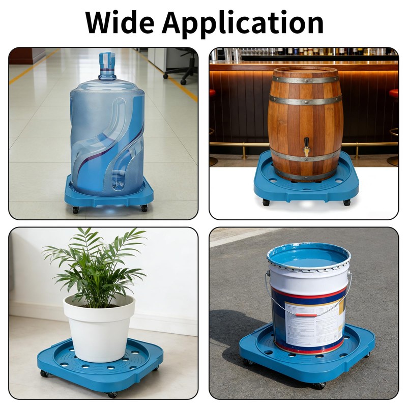 iwreaiy 3-Pack 5 Gallon Bucket Dollies with Locking Casters