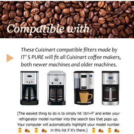 Paquete de 24 filtros de carbón compatibles con el filtro de cafetera Cuisinart