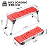 KINGRACK Folding Work Platform, Adjustable Step Ladder with Anti-Slip Feet