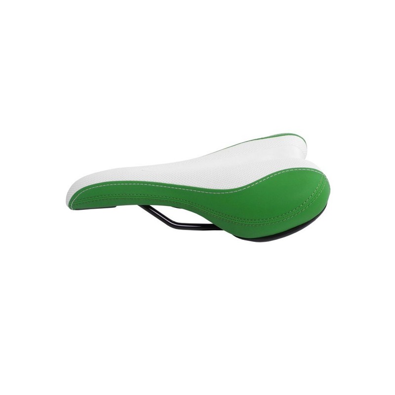 Durable Mountain Bike Saddle City Bike Seat Saddle White/Green
