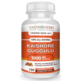 Vadik Herbs Kaishore Guggul | Joint and Muscle Support | 180 Vegetarian caps | Non GMO | Made in USA and Trusted Since 1971