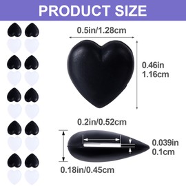 Lekgavd 10 Pairs Eyeglasses Ear Grips, Black/Clear Heart Silicone Glasses Retainers, Reusable Anti-Slip Eyeglasses Stopper for Ear Hooks, Sunglasses Holders for Women Men Reading, Traveling