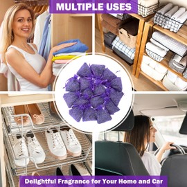 Lavande Sur Terre French Lavender Sachets for Drawers and Closets Fresh Scents, Set of 16, Home Fragrance Sachet for Wardrobes Closets, Purple, LV-A-1