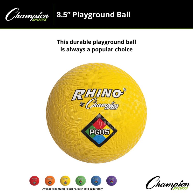 Champion Sports Rhino Playground Balls 8.5"D - Two Ply, Nylon