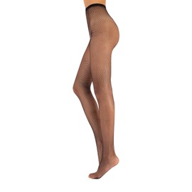 FISHNET TIGHTS | RETRO STYLE TIGHTS | VINTAGE PANTYHOSE | BLACK, SKIN | ITALIAN HOSIERY | (M/L, BLACK)