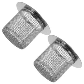 Mobestech 2Pcs Stainless Steel Bathroom Sink Drain Strainer Hair Catcher for Efficient Water Filtration Deep Drain Filter for Kitchen Sink Shower Bathtub and Laundry