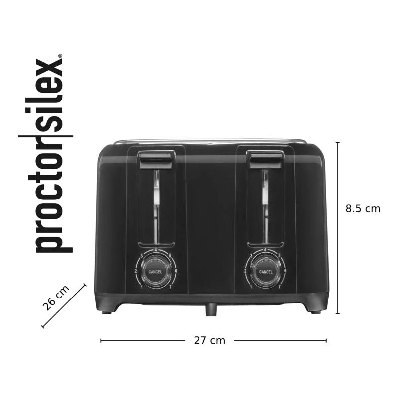 Proctor Silex Tostador De 4 Rebanadas Proctor Sílex Negro Mod: