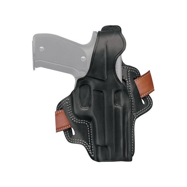 Galco Fletch High Ride Belt Holster for Ruger SP101 2 1/4-Inch (Black, Right-Hand)