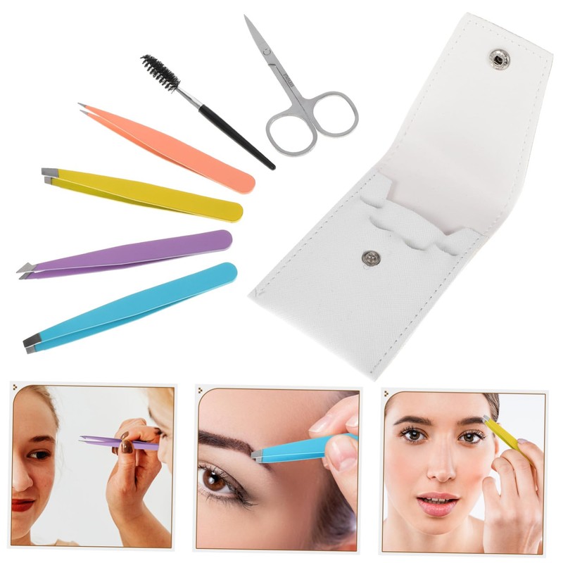 Ipetboom 6pcs Eyebrow Clip Set Eyebrow Hair Clips Eyebrow Shaving