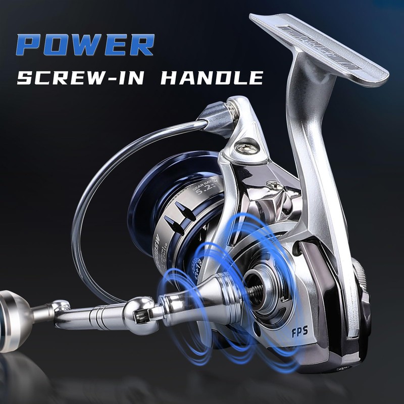 Accuretta Saltwater Spinning Reel,13+1BB Ultra Smooth Saltwater Fishing Reels,Powerful Carbon